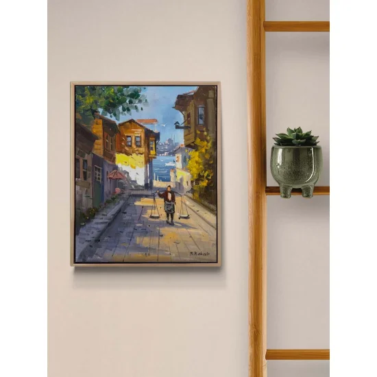 Eski Sokakların Sessizliği Yağlı Boya Tablosu