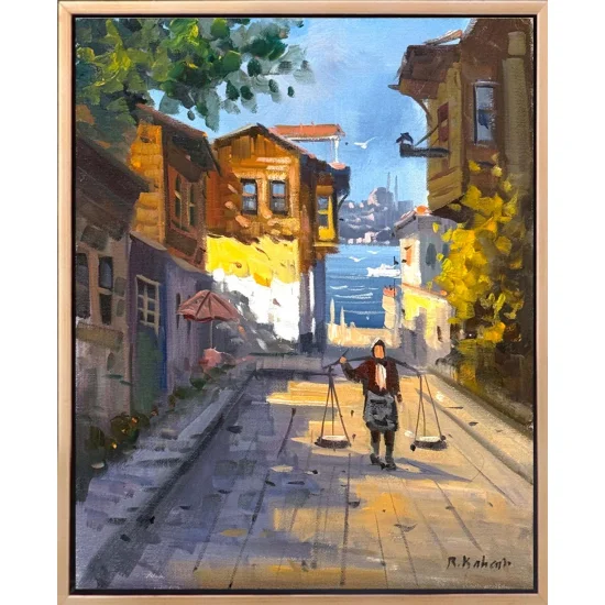 Eski Sokakların Sessizliği Yağlı Boya Tablosu