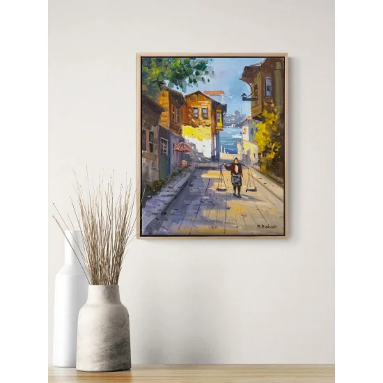 Eski Sokakların Sessizliği Yağlı Boya Tablosu