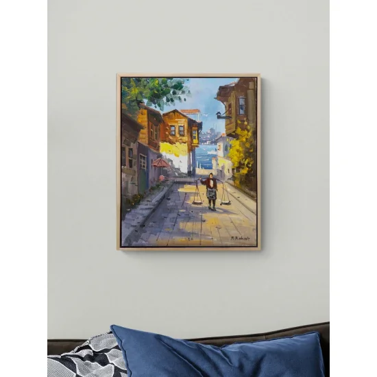 Eski Sokakların Sessizliği Yağlı Boya Tablosu