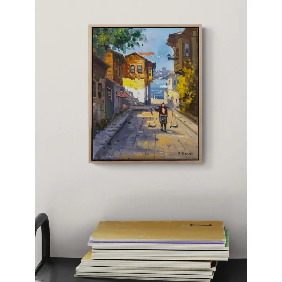 Eski Sokakların Sessizliği Yağlı Boya Tablosu