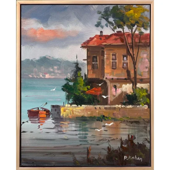 Boğaza Açılan Yol Yağlı Boya Tablosu