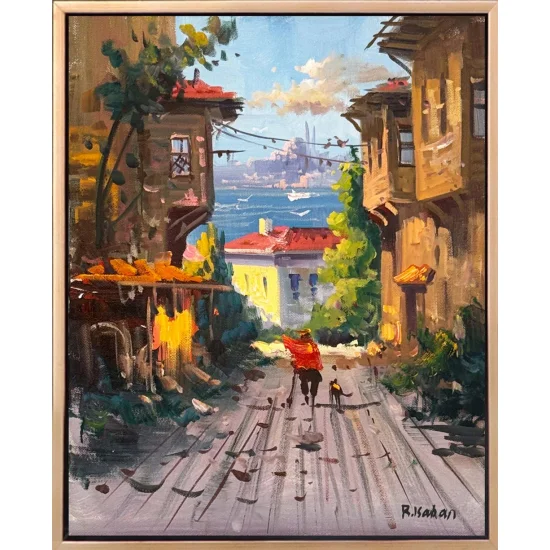 Sokağın Huzuru Yağlı Boya Tablosu