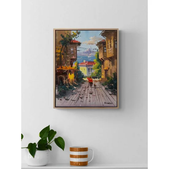 Sokağın Huzuru Yağlı Boya Tablosu