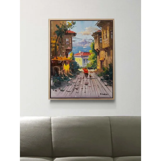 Sokağın Huzuru Yağlı Boya Tablosu