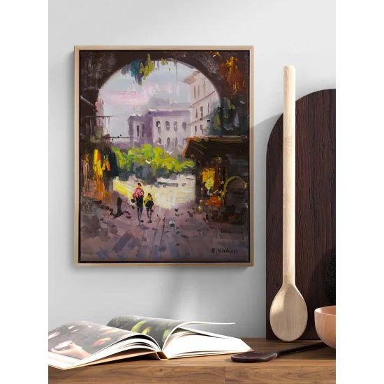 Kentde Sessizlik Yağlı Boya Tablosu