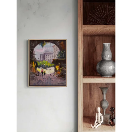 Kentde Sessizlik Yağlı Boya Tablosu