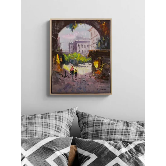 Kentde Sessizlik Yağlı Boya Tablosu