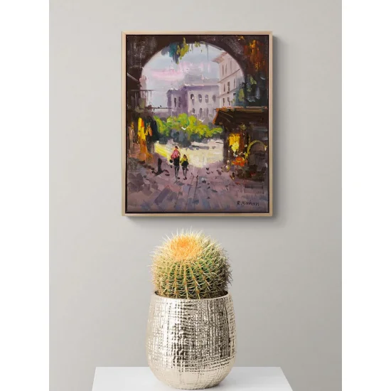 Kentde Sessizlik Yağlı Boya Tablosu