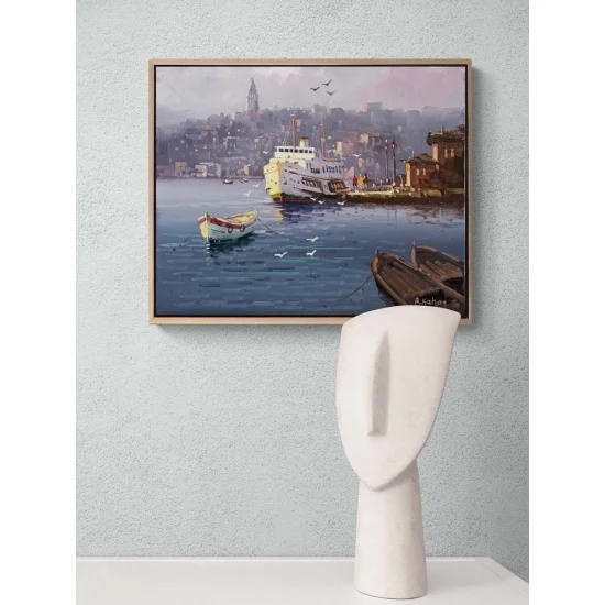 Boğazda Vapur Yağlı Boya Tablosu