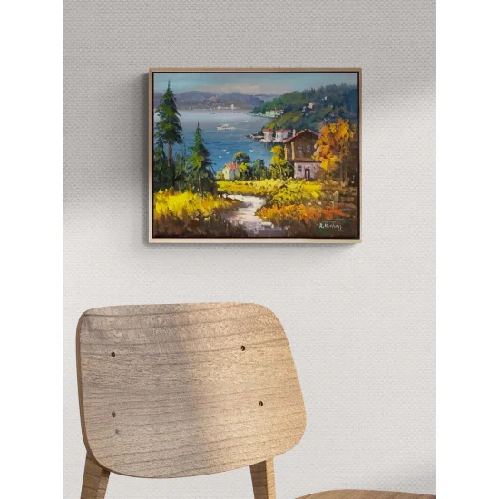 Denize İnilen Yol Yağlı Boya Tablosu