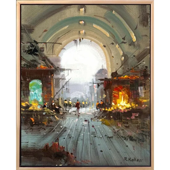 Hafızalarda Bir Sokak Yağlı Boya Tablosu