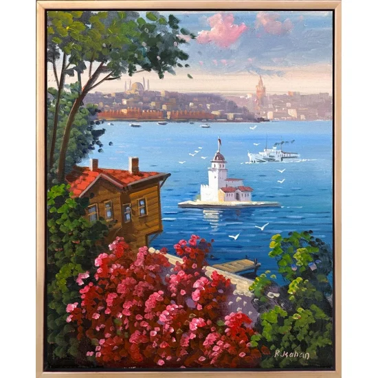 Bir Yaz Sabahı Üsküdar Yağlı Boya Tablosu