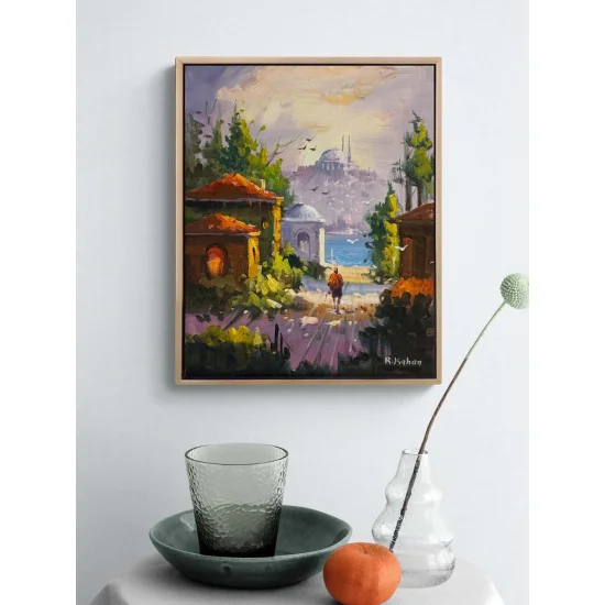 Boğaza Yürüyenler Yağlı Boya Tablosu