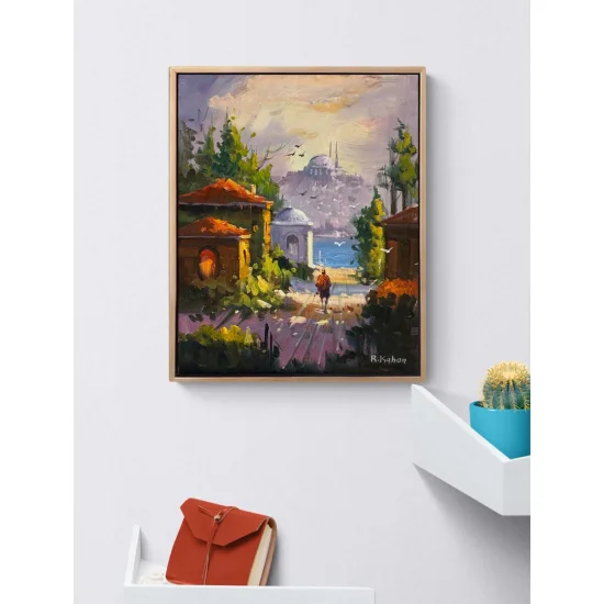 Boğaza Yürüyenler Yağlı Boya Tablosu