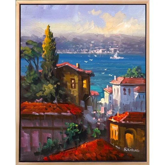 Denize Açılan Hatıra Yağlı Boya Tablosu