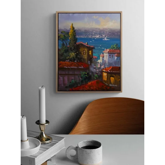 Denize Açılan Hatıra Yağlı Boya Tablosu