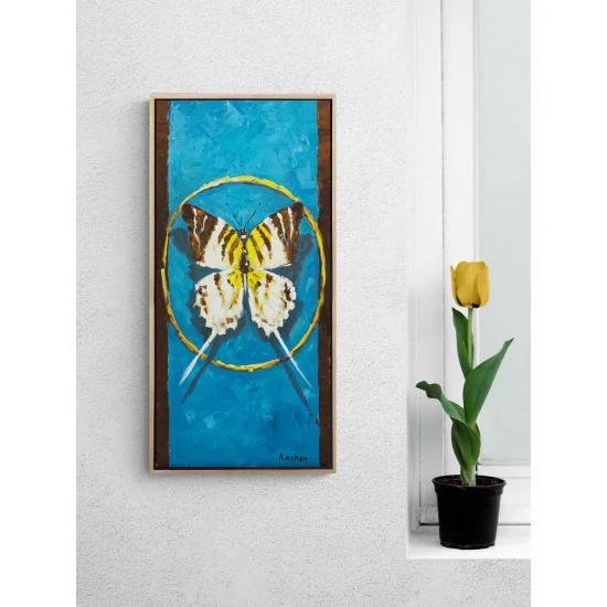 Bir Kelebeğin Öyküsü Yağlı Boya Tablosu