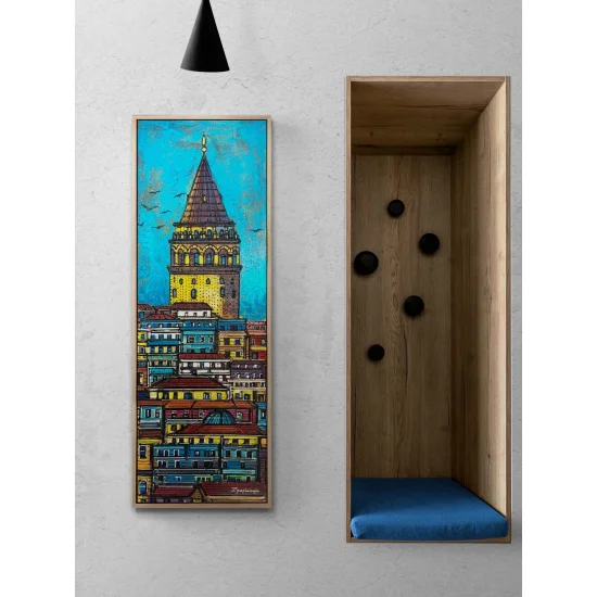 Bir Rüyanın İçinde Galata Yağlı Boya Tablosu