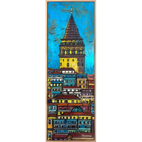 Bir Rüyanın İçinde Galata Yağlı Boya Tablosu