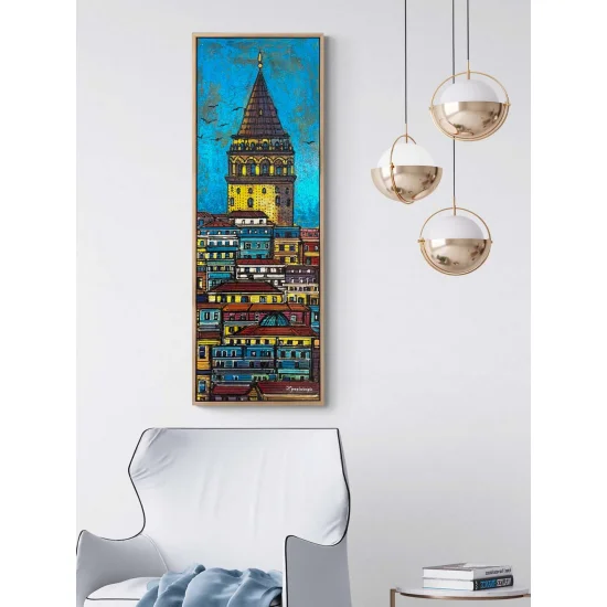 Bir Rüyanın İçinde Galata Yağlı Boya Tablosu