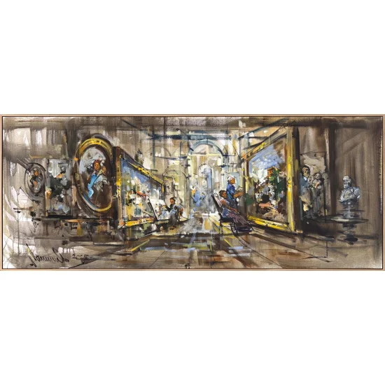 Bir Galerinin Hikayesi Yağlı Boya Tablosu