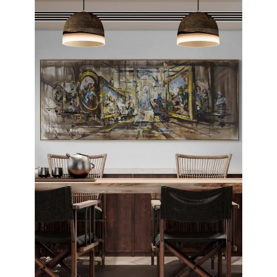 Bir Galerinin Hikayesi Yağlı Boya Tablosu