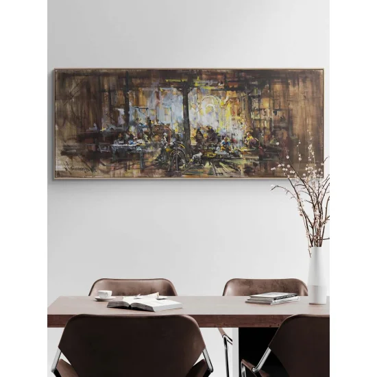 Duman ve Gün Işığı Yağlı Boya Tablosu