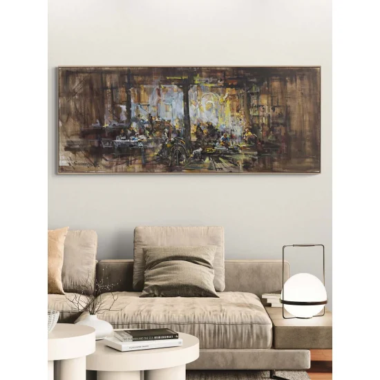 Duman ve Gün Işığı Yağlı Boya Tablosu