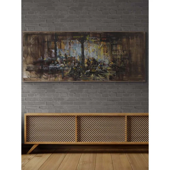 Duman ve Gün Işığı Yağlı Boya Tablosu