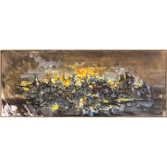 Wheels Within Time Oil Painting