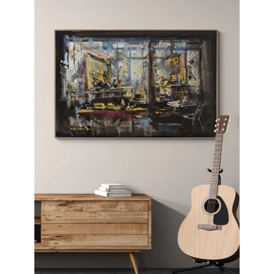 Atölyenin Kalbi Yağlı Boya Tablosu