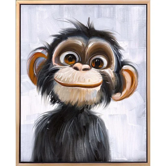 Cute Monkey Oil Painting