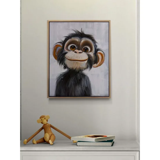 Cute Monkey Oil Painting