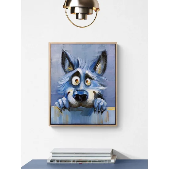 Aç Kurt Yağlı Boya Tablosu