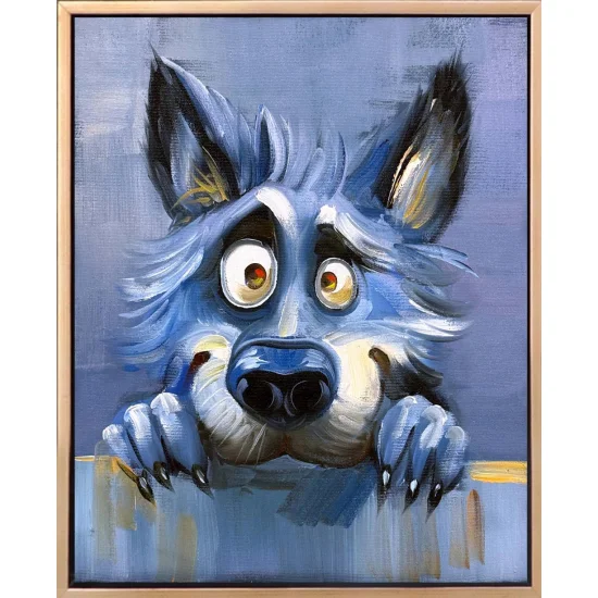 Aç Kurt Yağlı Boya Tablosu