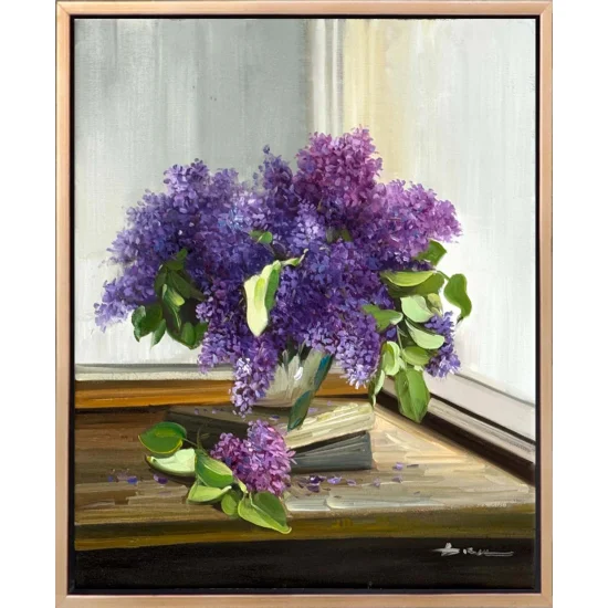 Among the Lilacs Oil Painting