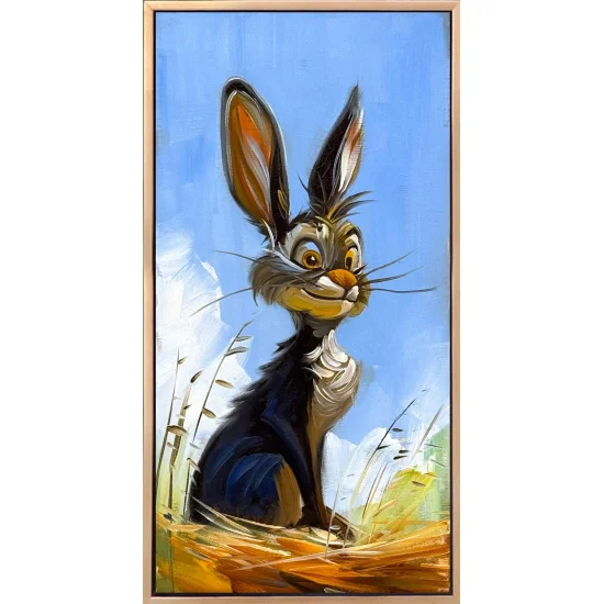 Old Rabbit Oil Painting