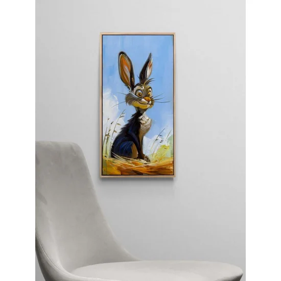 Old Rabbit Oil Painting