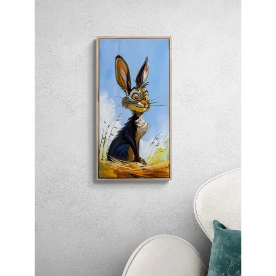 Old Rabbit Oil Painting