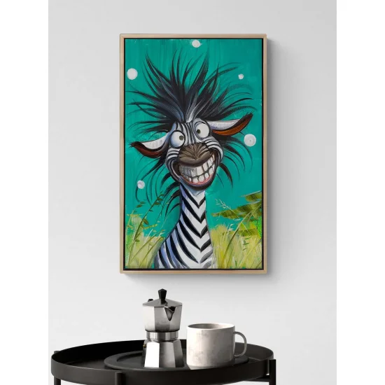 Crazy Zebra Oil Painting