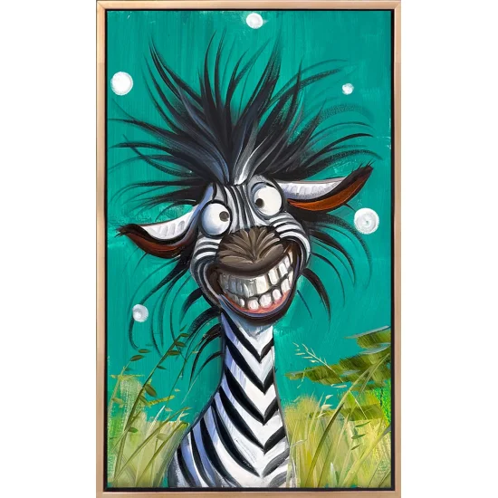 Crazy Zebra Oil Painting