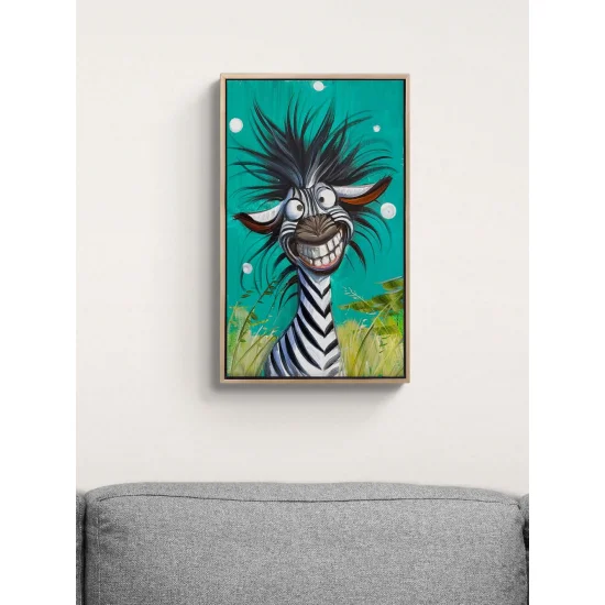 Crazy Zebra Oil Painting