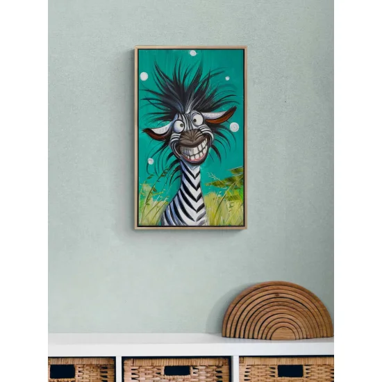 Crazy Zebra Oil Painting