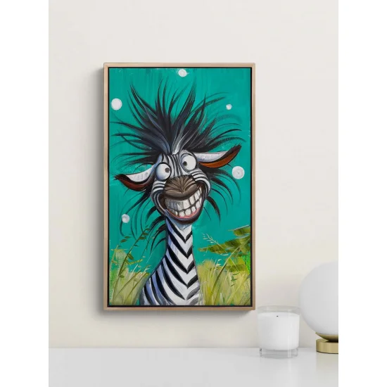 Crazy Zebra Oil Painting