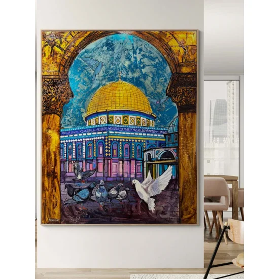 Kudüs’te Yükselen Barış Yağlı Boya Tablosu