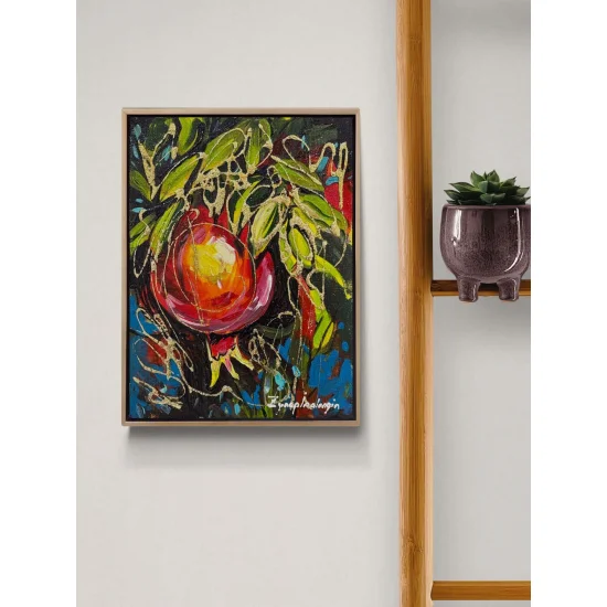 Işığın İçinde Nar Yağlı Boya Tablosu