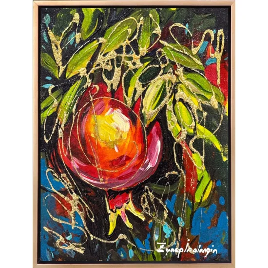 Işığın İçinde Nar Yağlı Boya Tablosu