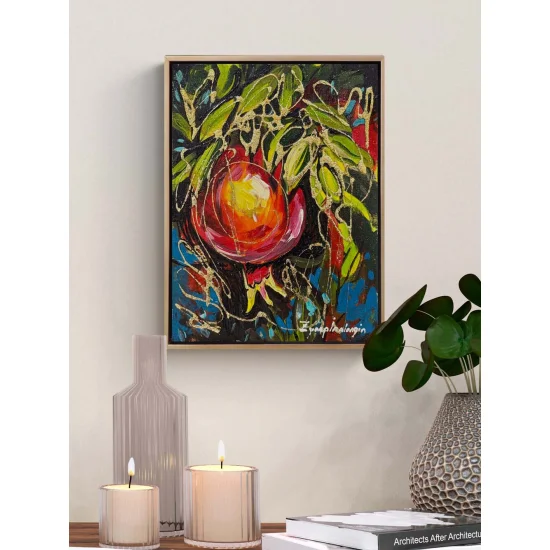 Işığın İçinde Nar Yağlı Boya Tablosu