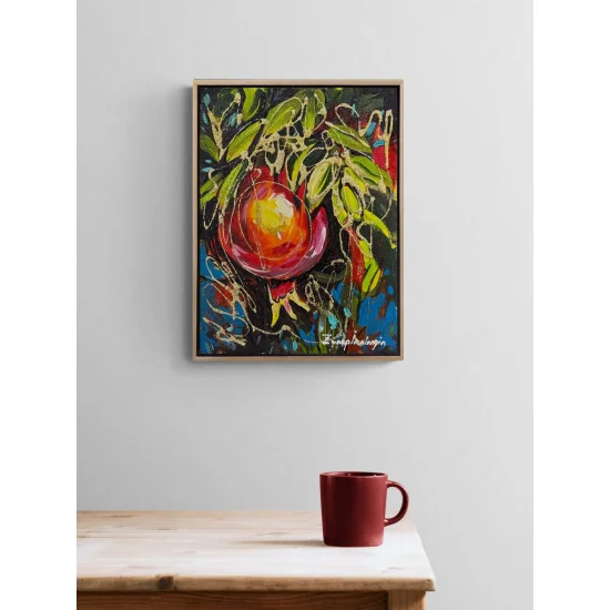 Işığın İçinde Nar Yağlı Boya Tablosu
